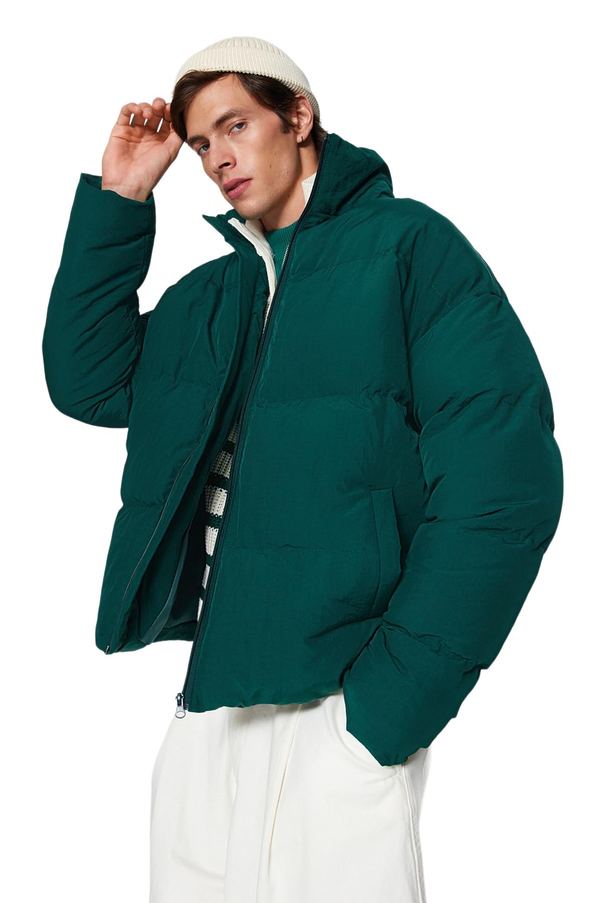 Trendyol Unisex Gerade Lange Ärmel Plus Size Mäntel