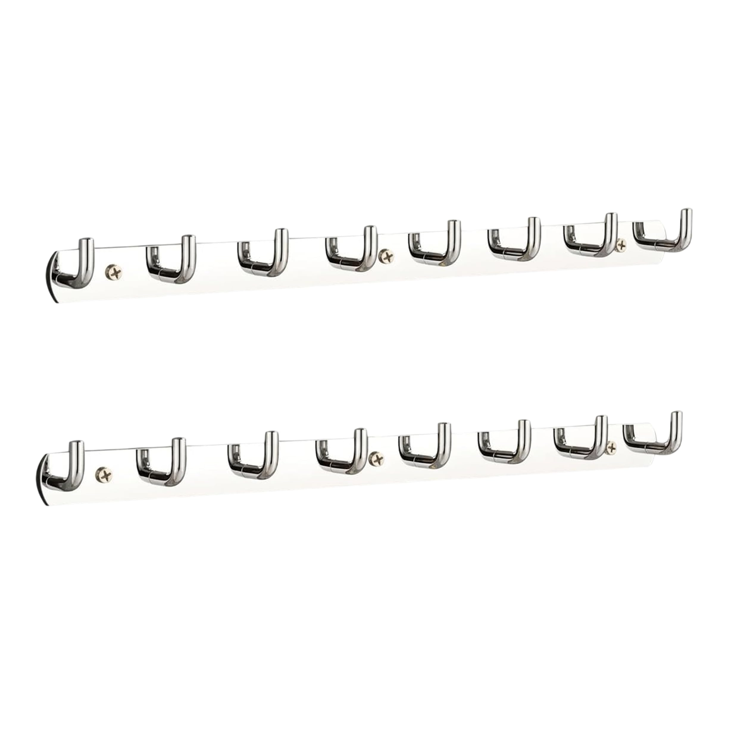 DOLPHY Stainless Steel Over The Door Hook Hanger | Hook Rail with 8 Hooks for Walls of Bathroom/Kitchen - Hook Rail for Bathroom - Pack of 1 (8 Pin, Chrome)-image-28