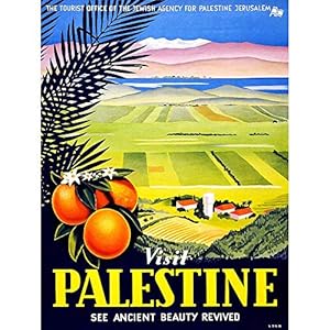 Wee Blue Coo Travel Visit Palestine Jerusalem Orange Israel Vintage Art Print Poster Wall Decor 12X16 Inch