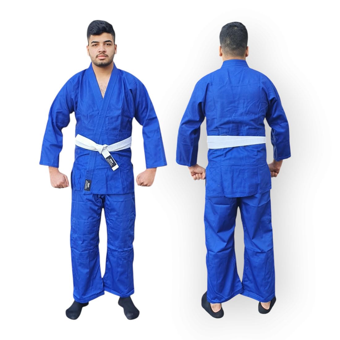 Judoanzug Blau Ju Jutsu Teakwondo mit Reiskornwebung mit Gürtel -Blau23