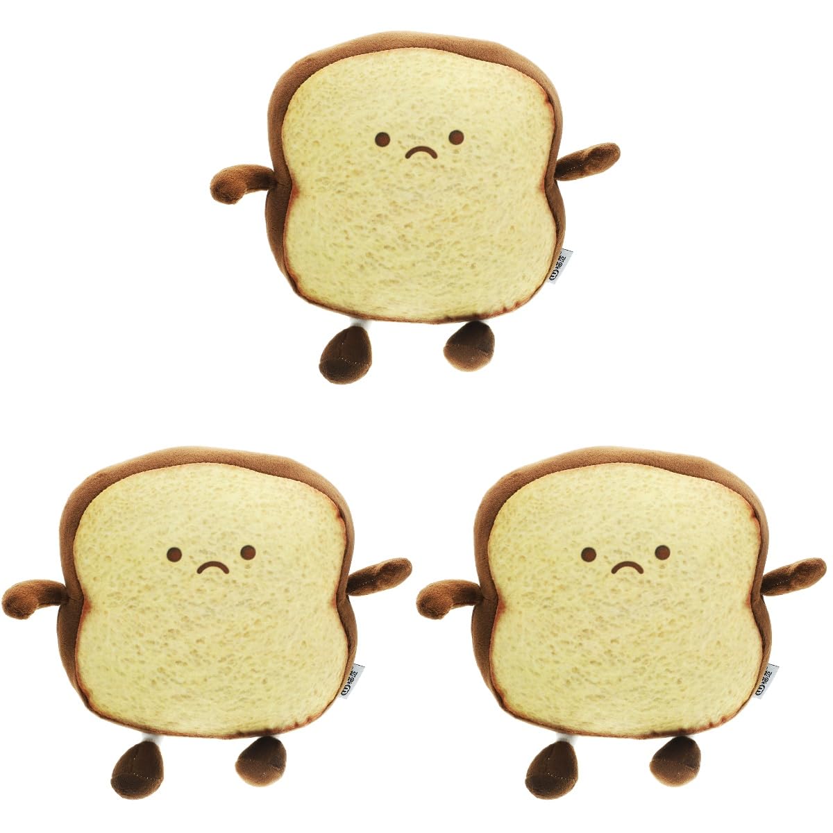 Peluche forme toast coussin doux pour chaise de bureau et chambre