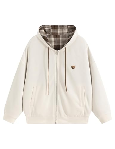 Aelfric Eden Boxy Zip Up Hoodie Y2k Unisex Causal Reversible