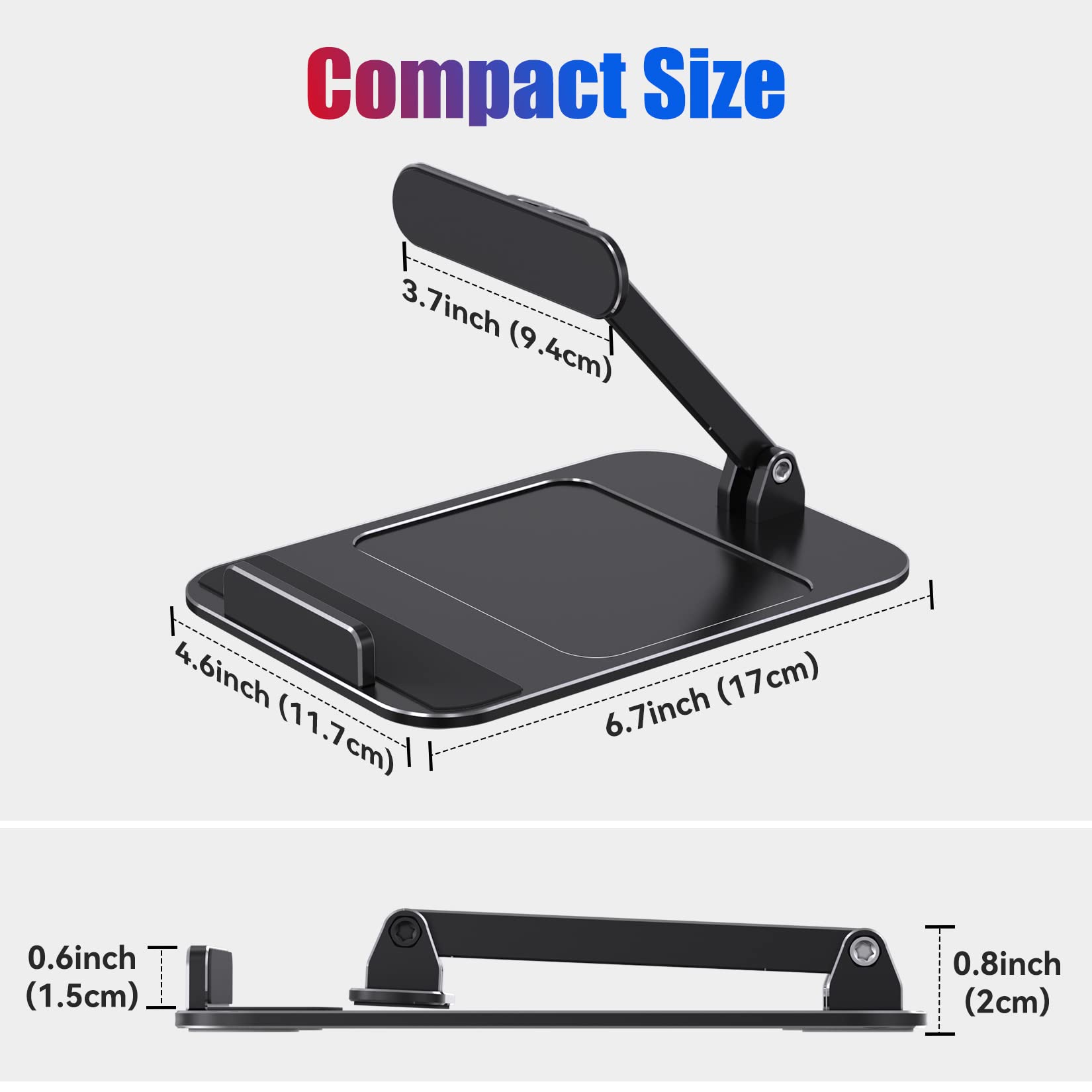 ITSHOM Tilt Stand for Show 15 (1st, 2nd Gen), Ipads/Tablets, Made of Heavy-Duty Aluminum, Device Sit On It Without Mounting (Black)