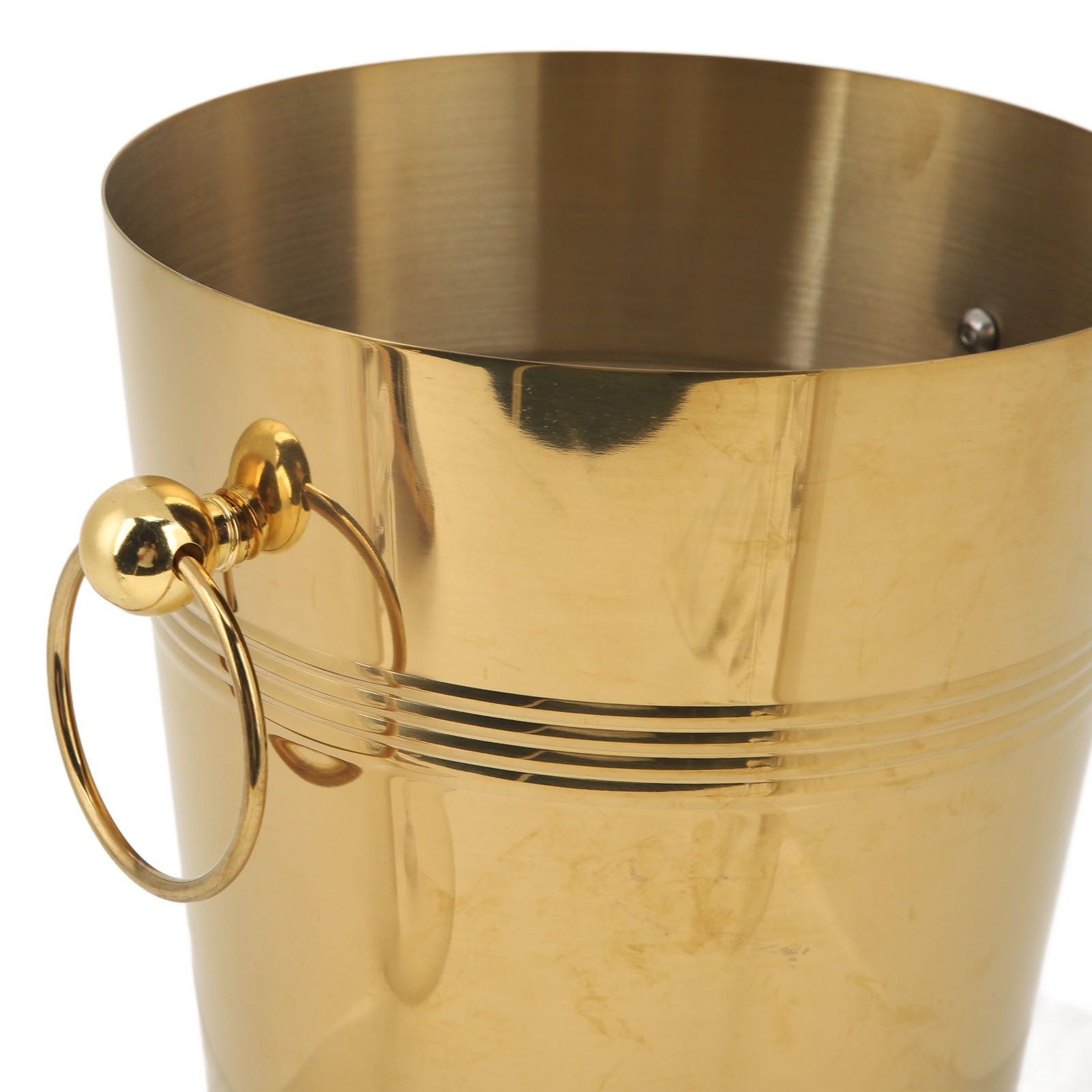 Cubo de Hielo de Acero Inoxidable de Gran Capacidad con Asas para Fiestas Al Aire Libre Cerveza Champán (L)