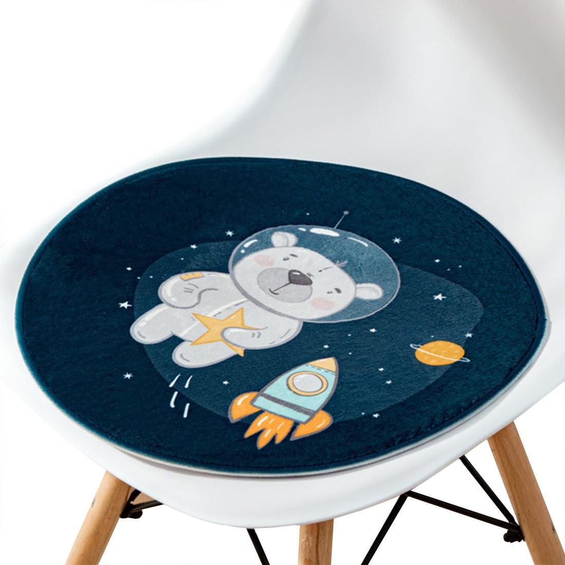 VHJdtE Seat Cushion, Round Creative Cartoon Pattern|All-Season Soft Cozy Chair Pad|Bohemia Stylish With Non-Slip Bottom(C,33x33cm)