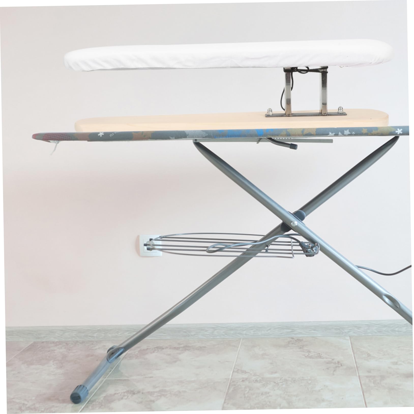 PRETYZOOM Tabla De Planchar Portátil Pequeña De Madera Funda White, Práctica y Ligera, para Uso Doméstico y Viaje, Accesorio De Planchado Multiusos para Dormitorio y Lavandería
