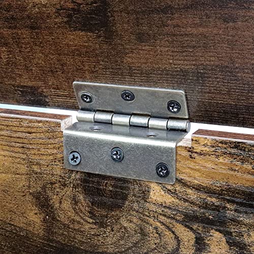 Likimio Storage Ottoman, Industrial Wooden Storage Bench With Leather Button Padded Seat For Bedroom End Of Bed/Living Room/Entryway(43 Inch, Vintage Brown) #TOP4