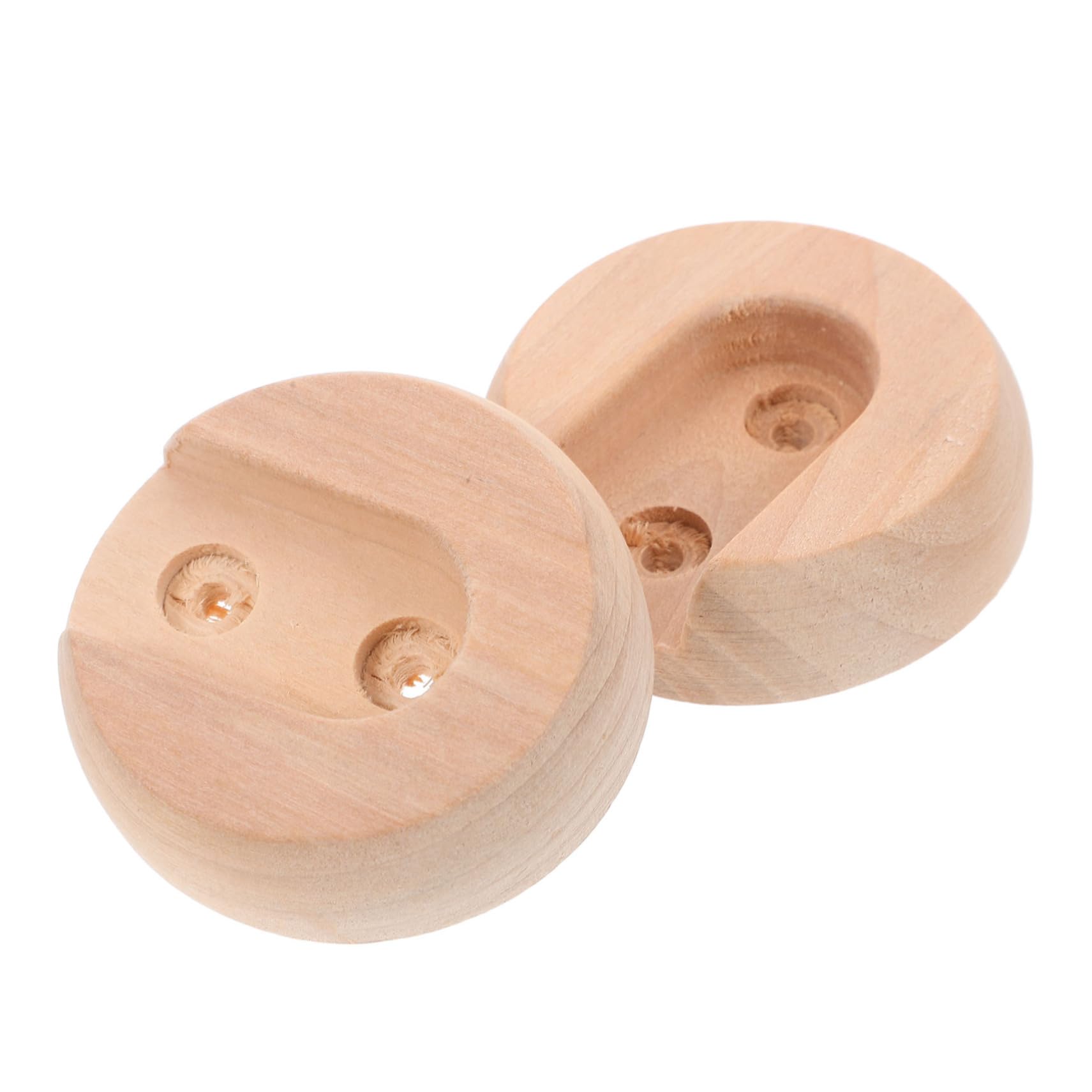 OFFSCH 2pcs Closet Rod End Holder Bracket Sturdy Wood Pole Support Flanges for Hanging Clothes Sleek Design Easy Installation Compatible Wood and Rods