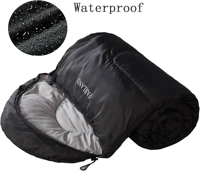 FARLAND Sleeping Bags 20℉ for Adults 3 Season Warm & Cool Weather, designed for 10~20 Degrees Celsius