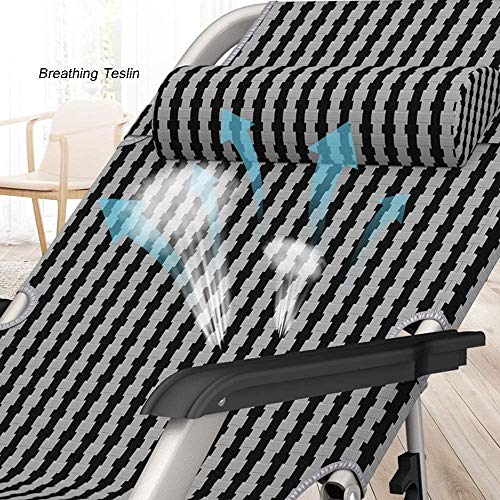 Zero Gravity Lounge Chair, Sun Lounger Folding Reclining Chair, Metal Recliner Folding Lunch Break Chair Balcony Home Leisure Lazy Beach Office Backrest Portable Chair (Color, Blue, Size, Without Cush #TOP3
