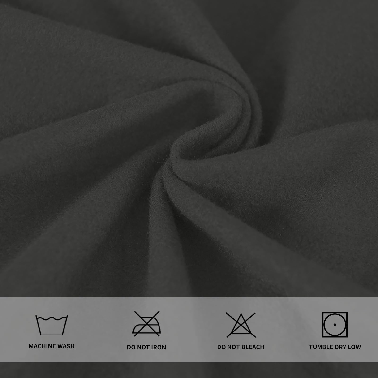 YEBABFIT Easy-Going 7 Pieces Stretch Couch Cover Washable Sofa Cover Set for 3 Backrest and Seat Cushion Couch Anti-Slip Sofa Slipcover Furniture Protector with Elastic Bottom (Large, Dark Grey)