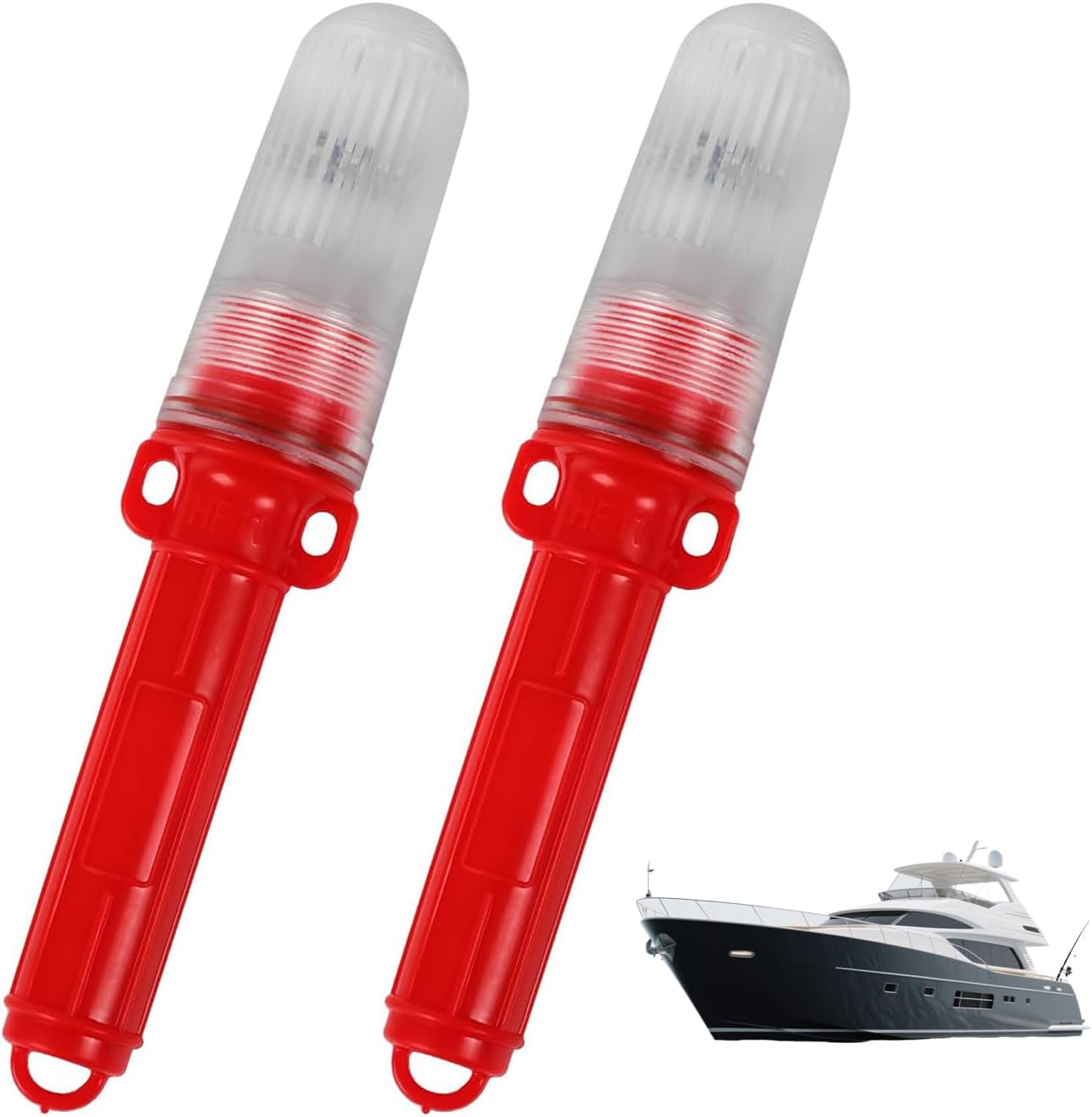 2 PCS Boat Flares,Marine Lighting Signal Flares,Waterproof Emergency Signaling for Fishing Boats, Life Rafts