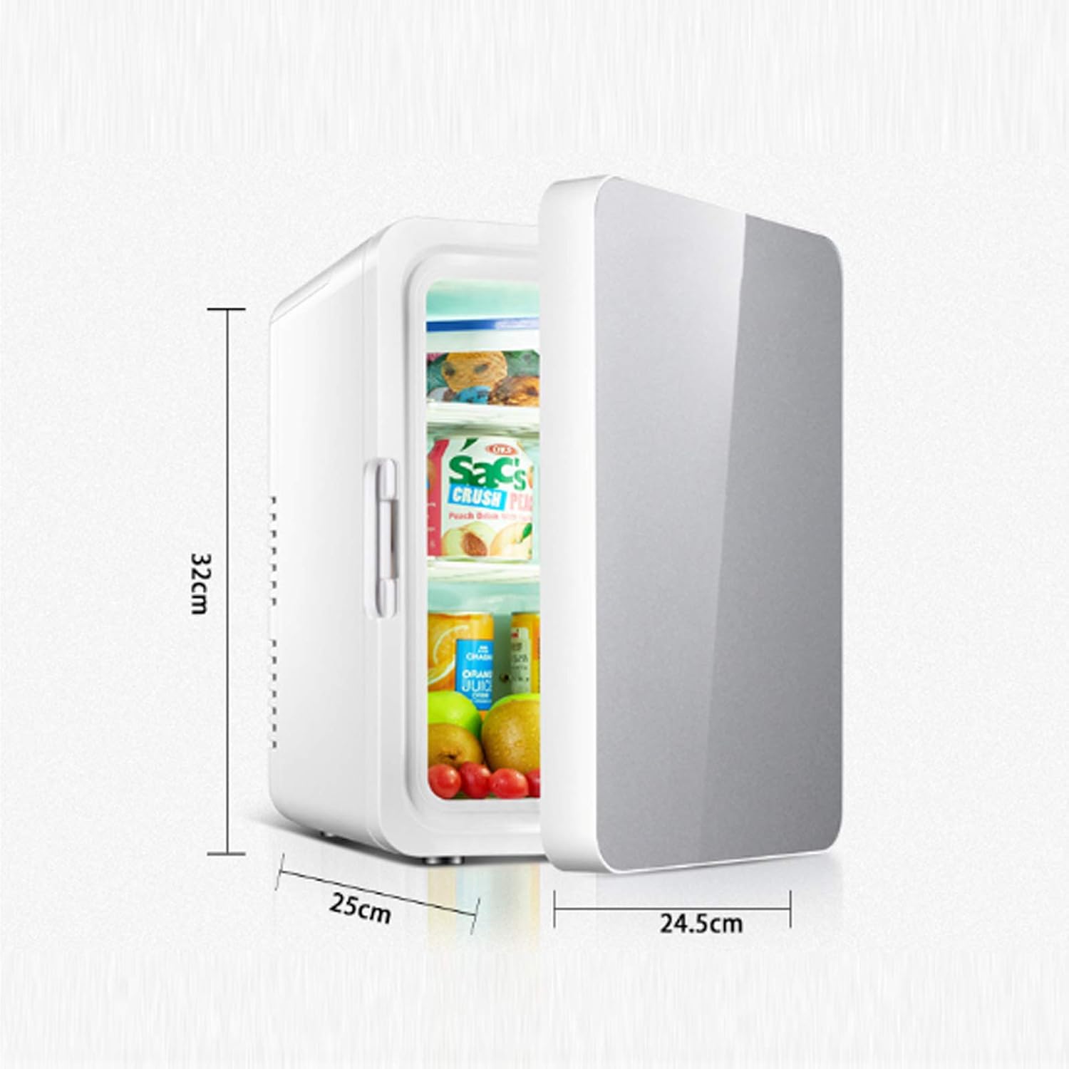 Mini Fridge Cosmetic Car Refrigerator Energy Saving 10L Large Capacity Hot and Cold Settings for Car and Home for Makeup and Skin Care