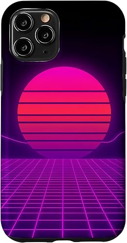 Miniatura 29 de Funda con diseño estético para iPhone 16 Retrowave Synthwave de los años 80 y 90