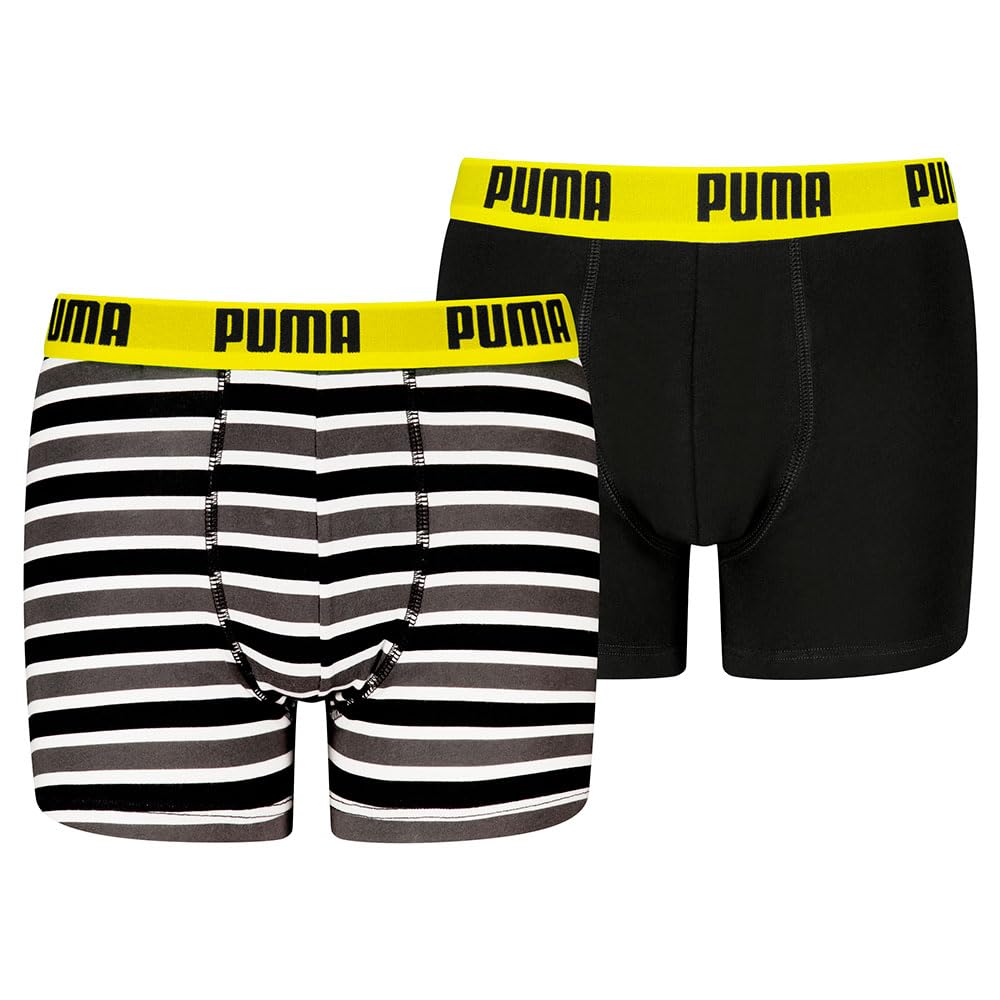 PUMA Bokserki chłopięce w paski (2 sztuki), Black Combo., 158-164