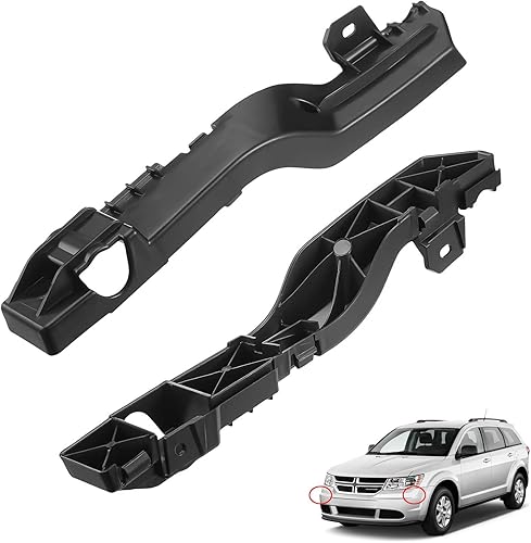 Juego de soportes de parachoques delantero compatibles con Dodge Journey 2009-2017, piezas de repuesto laterales izquierdo y derecho, ajuste directo
