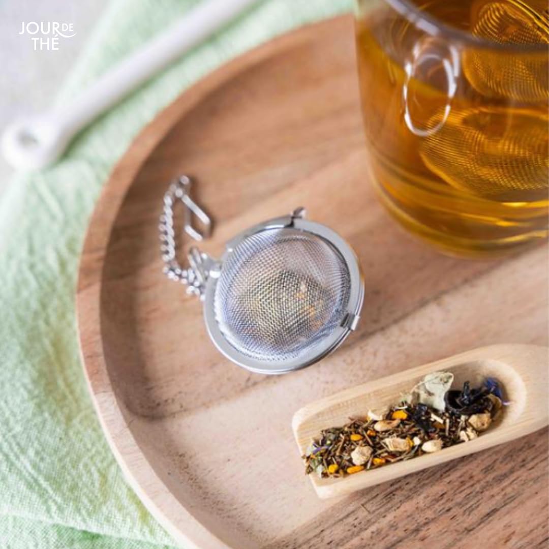 Infusor de bola de té | Bolas de té de acero inoxidable 4,5 cm | Reutilizable y fácil de limpiar | Ideal para teteras, tazas y tazas (2 pack)
