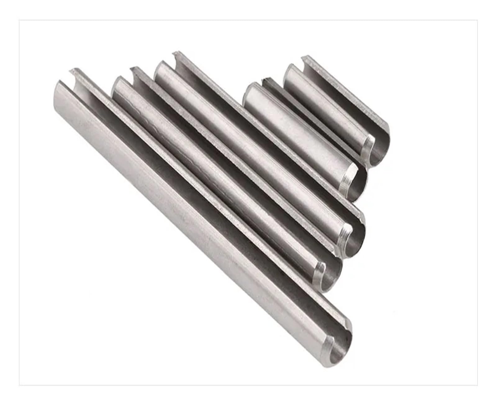 Pasador de resorte de acero inoxidable 304, pasador elástico cilíndrico, pasador de posicionamiento M1.5 M2 M2.5 M3 M4, pasador de apertura for tornillo ( Color : 1 , Size : M4X50 50pcs )