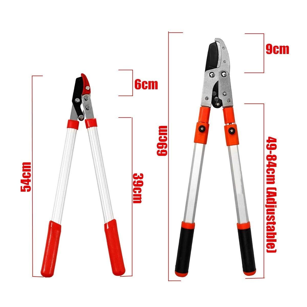 Forbici da Giardino estensibili Portatili, cesoie telescopiche a cricchetto, potatori, cesoie estensibili, cesoie per Rami, Utensili da potatura, Utensili manuali da Giardinaggio
