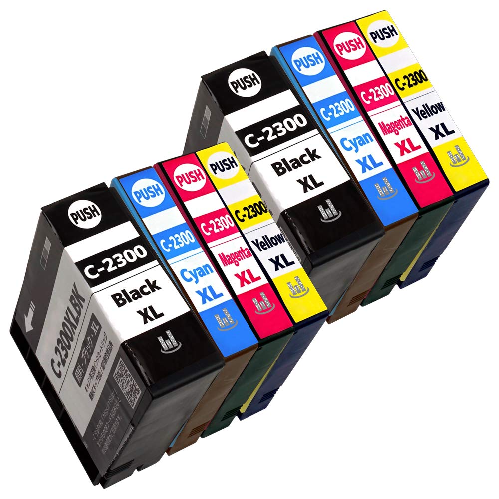 Amazon.co.jp: PGI-2300XL(BK/C/M/Y)-4色×2セット 合計8本セット