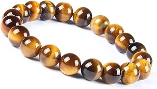 Good.Designs ® Bracciale di Perle da Occhio di Tigre (Pietre Naturali) Braccialetti por Uomo e Donna da Pietre Semi-preziose Perle di Tigre di Pietra preziosa Perle di Tigre