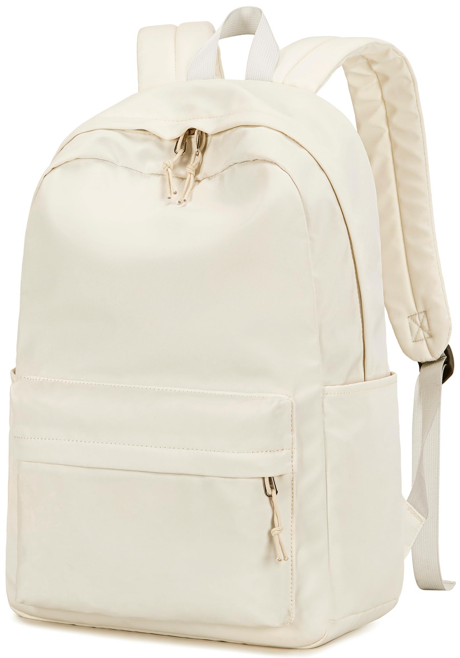 Bluboon School Backpack for Teen Girls Women Laptop Backpack College Bookbags Middle School Travel Work Commuter Back Pack(Solid Beige)