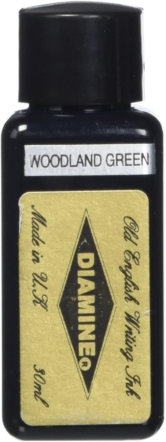 Diamine Fountain Pen Bottled Ink, 30ml - Woodland Green