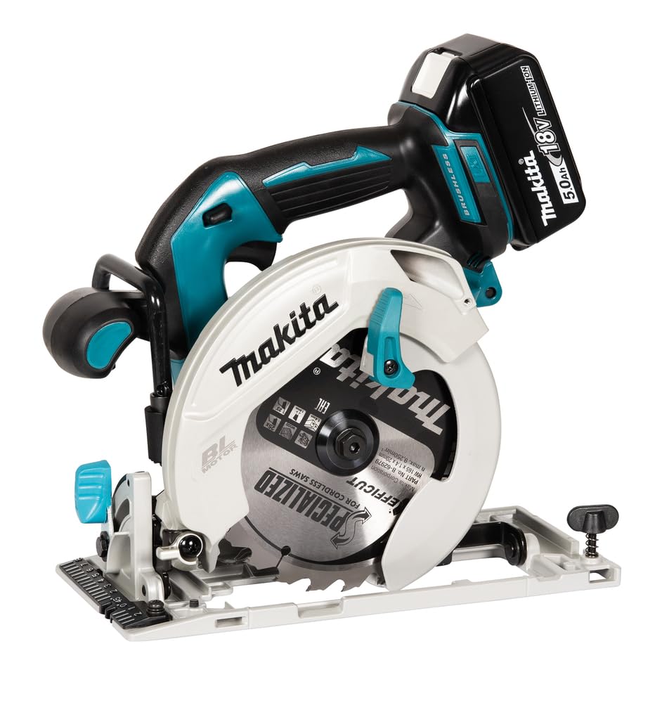 Makita DHS 680 RT1J Akku Handkreissäge 18 V 165 mm Brushless + 1x Akku 5,0 Ah + Ladegerät + Makpac