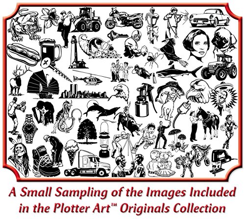 Plotter Art™ Originals, 905 Vinyl Ready Vector Clip Art Images on CD-ROM with 56 Page PDF User Guide - Standard Royalty Free License