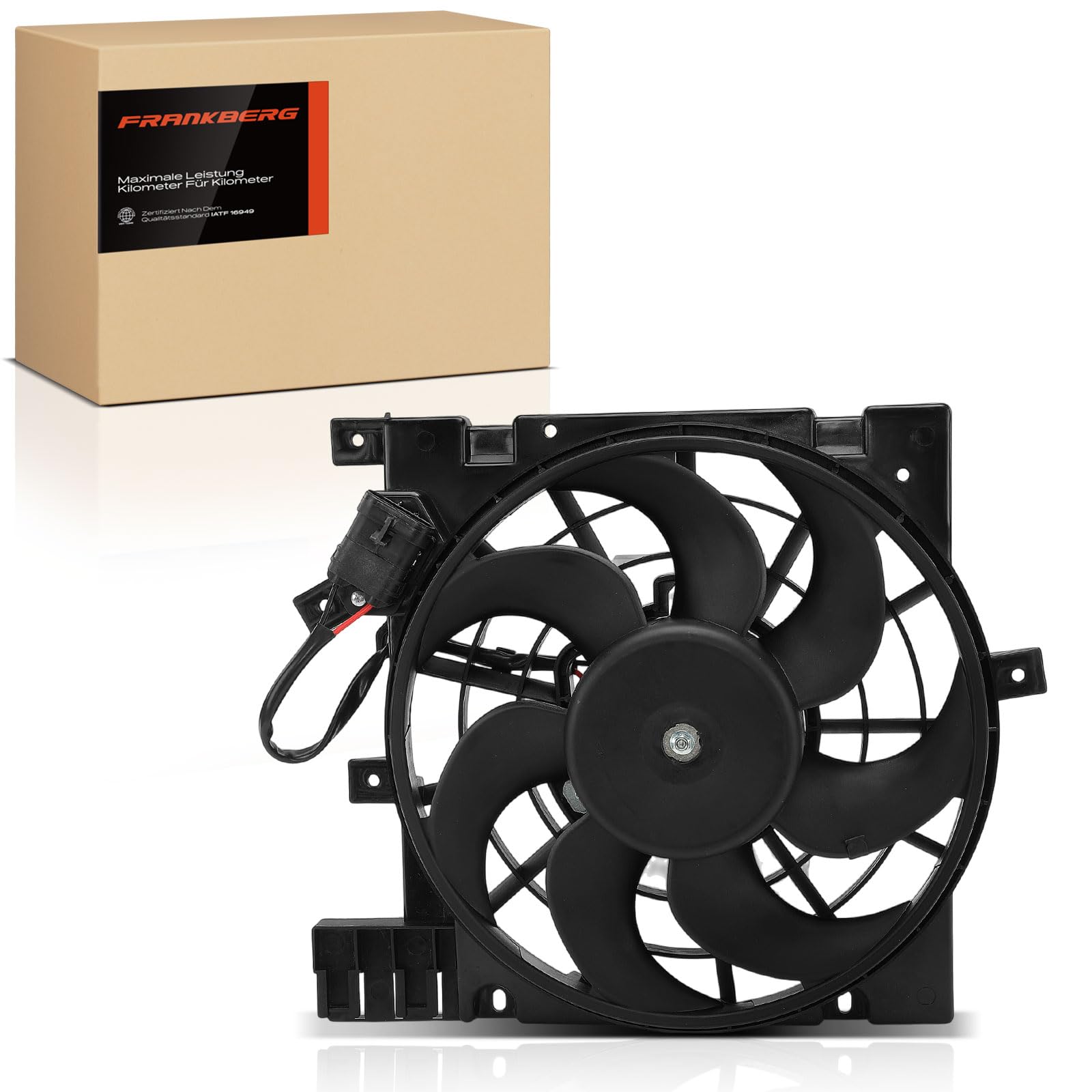 Frankberg Ventola di raffreddamento Ventola Radiatore ad acqua Compatibile con Astra H Caravan A04 1.7L B-Max JK 1.4L Astra H Caravan A04 1.9L Astra H Berlina A04 1.7L Astra H A04 1.7L 1314559