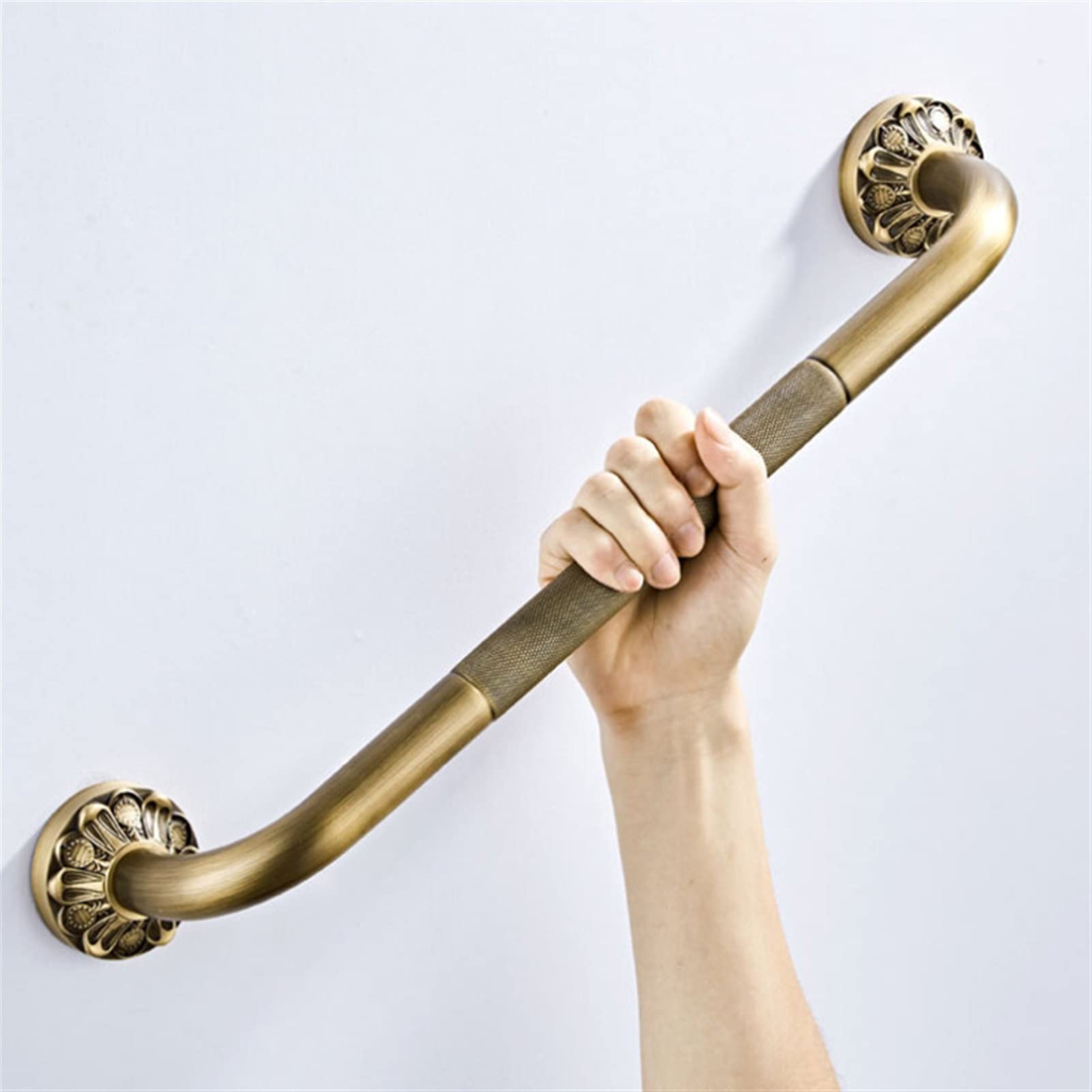 FKXSXAZ Grab Bar Antique Brass Bathroom Bath Tub Toilet Handrail Strong Shower Safety Support Handle Towel Shelf Anti-slip Bar(Bronze)