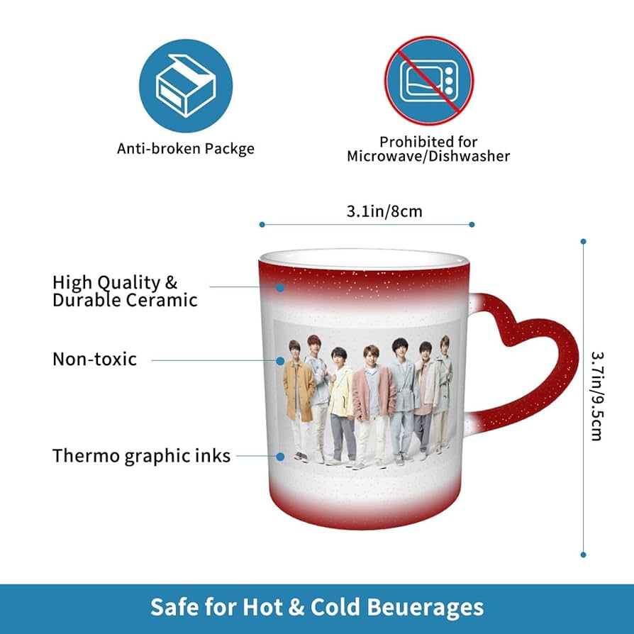 Amazon.co.jp: なにわ男子 (1)(1) おしゃれ マグカップ 繰り返し