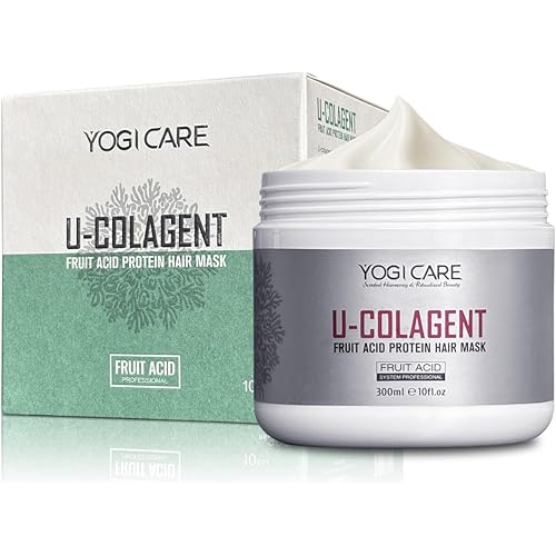 U-COLAGENT Fruit Acid Collagen Protein Hair Mask – Deep Conditioner Nourishing Hair Treatment for Dry, Damaged Hair – Repair, and Restore – Suitable for All Hair Types 300ml / 10 fl.oz