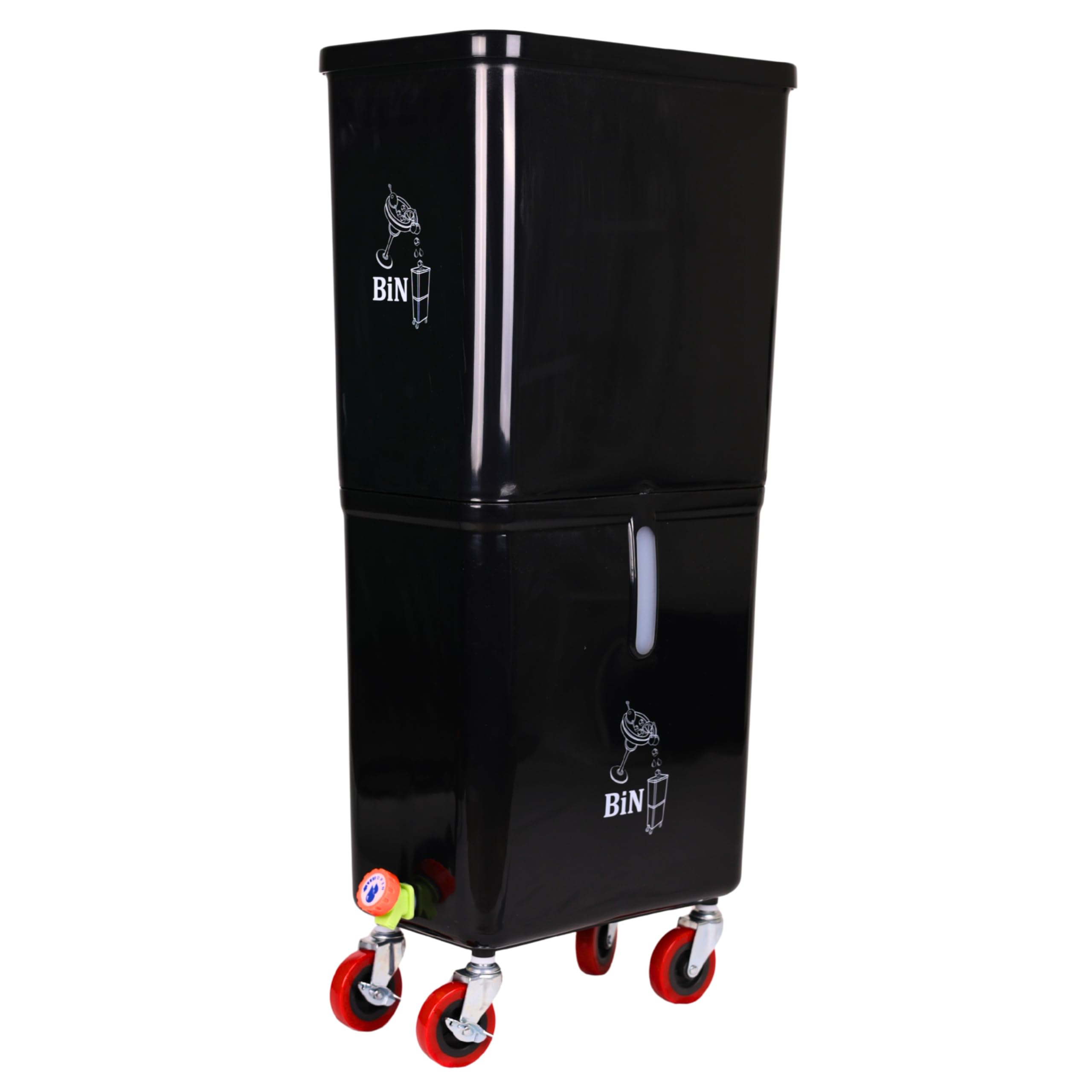 Para bebidas sobrantes, negro, tina de bebidas, contenedor de eliminación de bebidas, recoger cócteles, adornar, té, cerveza, hielo y pajitas, equipo de bar