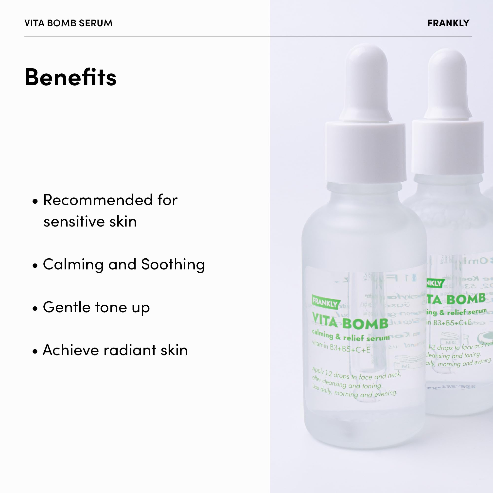 Amazon.com: Frankly Vita Bomb Serum - Calming & Revitalizing