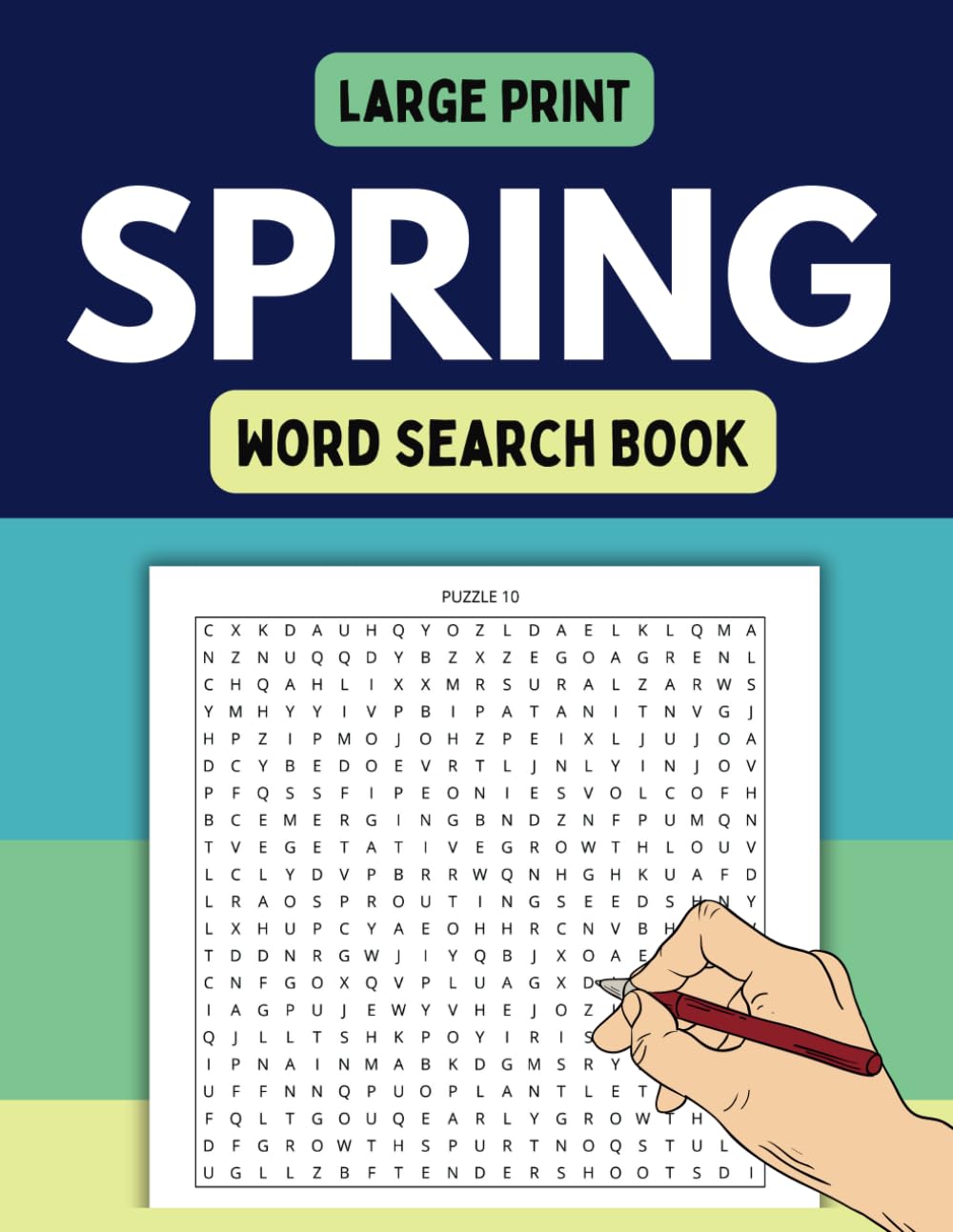 Spring Word Search Book: Large Print Puzzles for Adults and Seniors