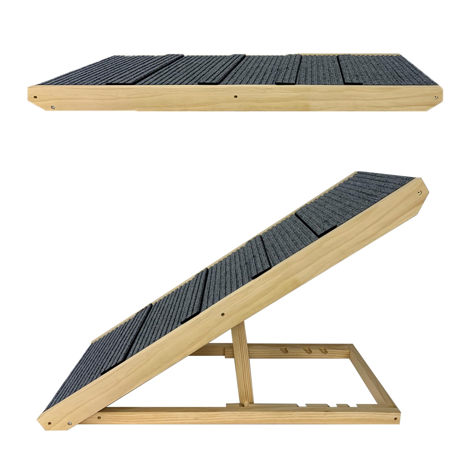 NAIZY Rampa para perros de 60 cm, plegable, altura ajustable, para perros pequeños y gatitos, capacidad de carga antideslizante de hasta 100 kg, tipo A
