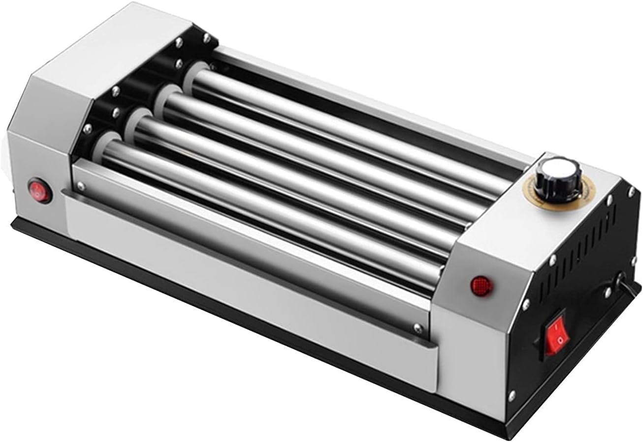 Máquina de Rodillos para Perros Calientes 600W, Parrilla Salchichas Acero Inoxidable con Calentados y Control Calor Ajustable,Ideal para Desayunos, Fiestas Cocina Doméstica