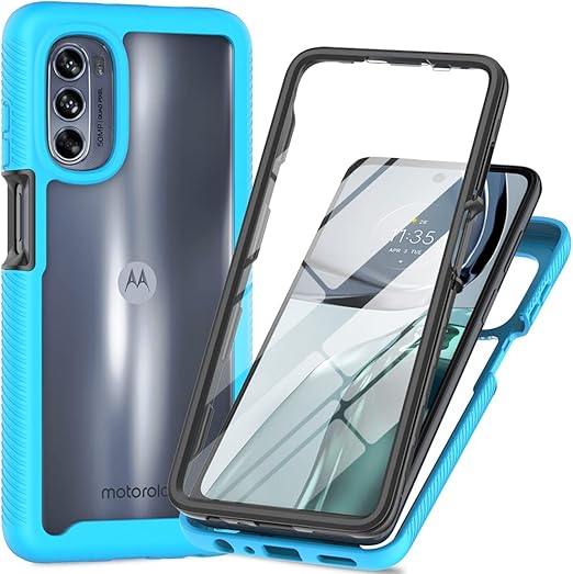 Motorola Moto G62 5G Case with Builtin Screen Protector, 360 Full Body