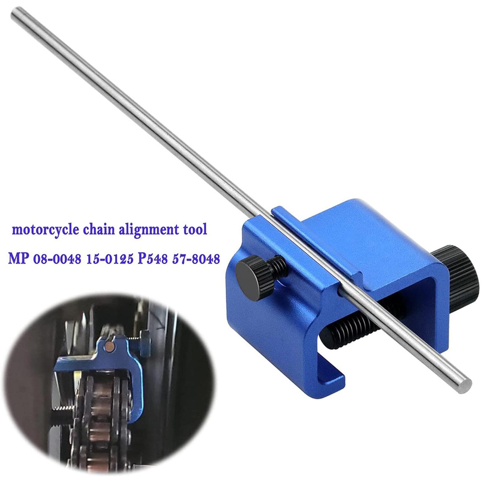 Kettinguitlijning Tool - Aluminiumlegering Racing Motorfiets Ketting Slack Adjuster Tool | Draagbaar Snel Nauwkeurige Uitlijning Tool voor Motorfiets ATV Sport Dirt Scooter Kettinguitlijning Tool - Aluminiumlegering Racing Motorfiets Ketting Slack Adjuster Tool | Draagbaar Snel Nauwkeurige Uitlijning Tool voor Motorfiets ATV Sport Dirt Scooter