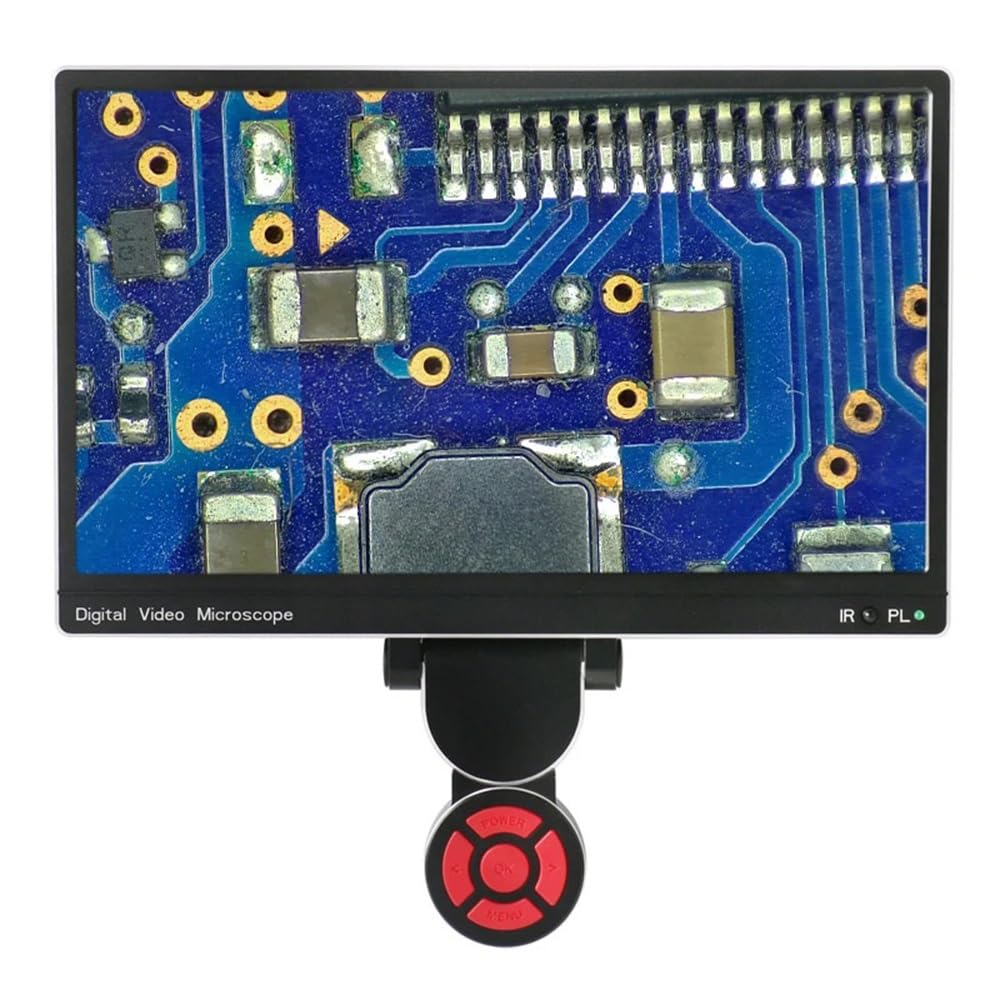 Microscope 90X 100X Simul Focal Stereo Trinocular Microscope Set Aluminum Alloy Big Stand 38MP 11.6inch LCD Video Microscope C Mount Camera(7-45x-01,0.5X 0.7X 1.0X)