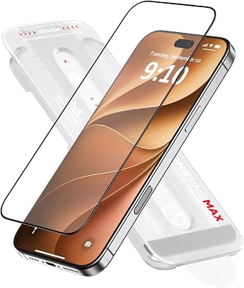 FLOLAB NanoArmour ONETIME MAX for iPhone 18 Pro Max Matte Screen Protector, Anti Glare, Anti-Rainbow, Tempered Glass, Infinity Edge, Edge Reinforced, Easy Install, Dust-Free, Smooth as Butter