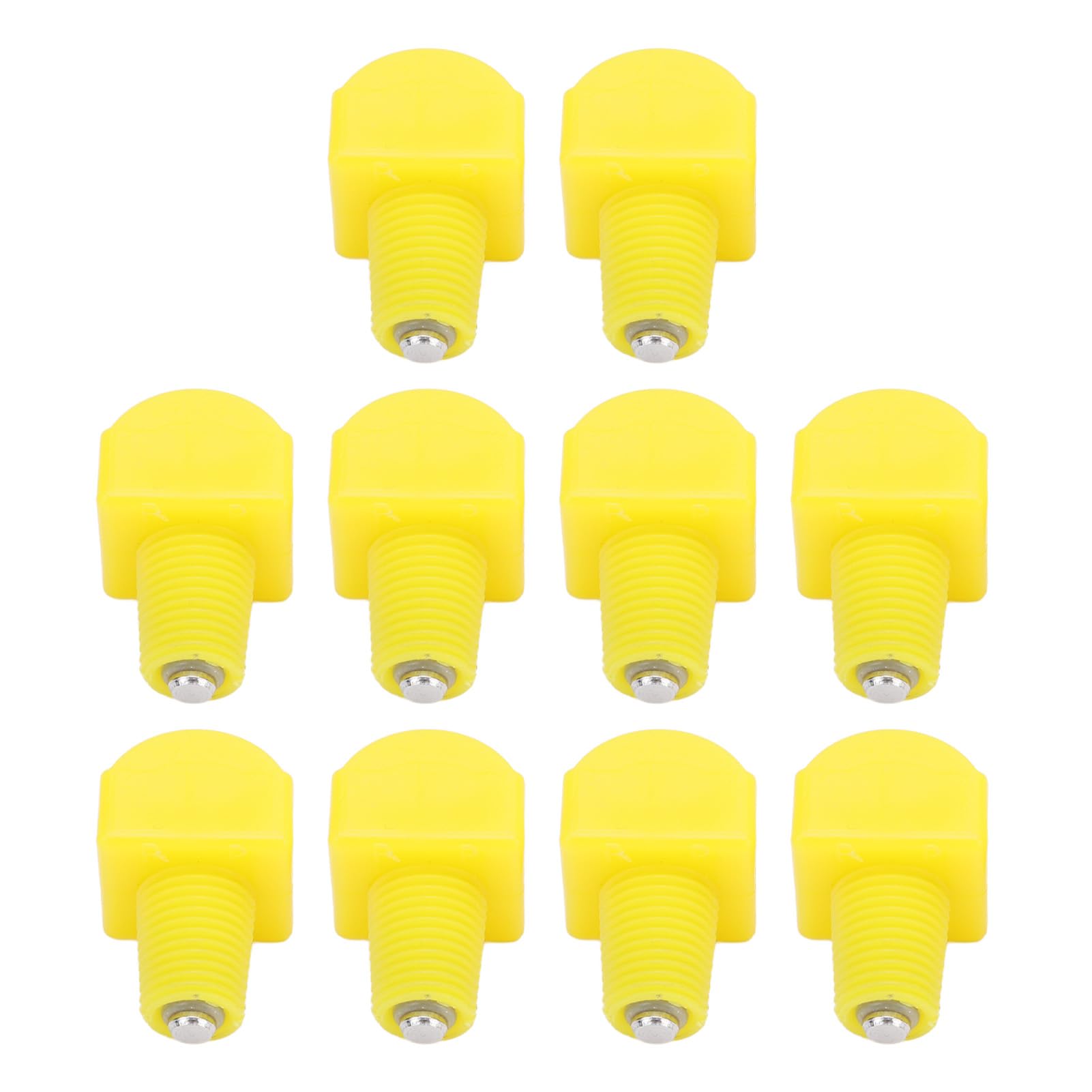 Automatic Chicken Water Nipples, 10pcs Plastic Yellow Poultry Automatic Waterer Nipples with Food Grade Material for Water, Easy Setup