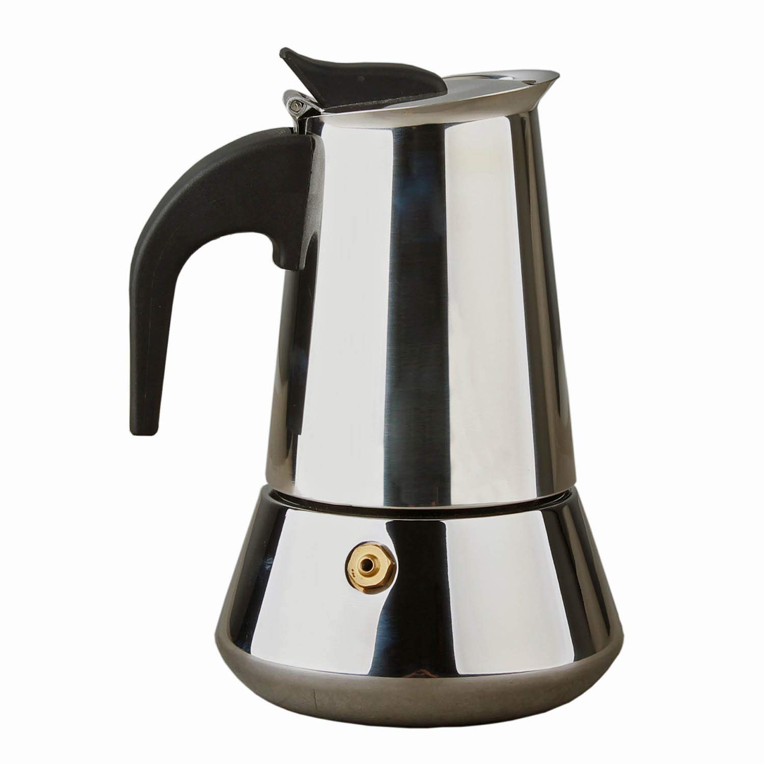 Stainless Steel Coffee Pot 2 Cup, Silver, 14x11.3x9cm