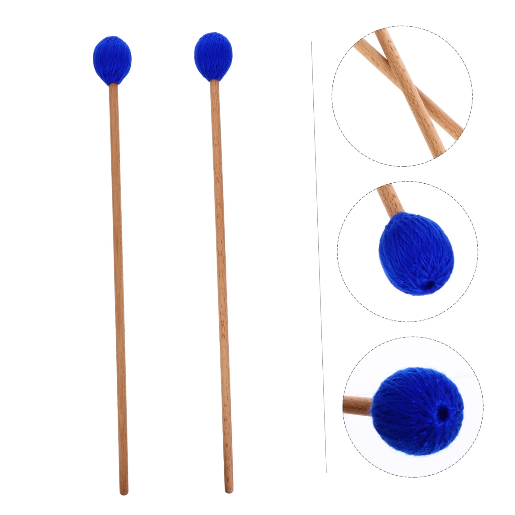 TOYANDONA 3paia Bacchette Per Marimba Acero Con Teste Filato Strumento Percussione Per Musicisti e Studenti Per Xilofono e Strumenti Percussione Design Ergonomico e Resistente