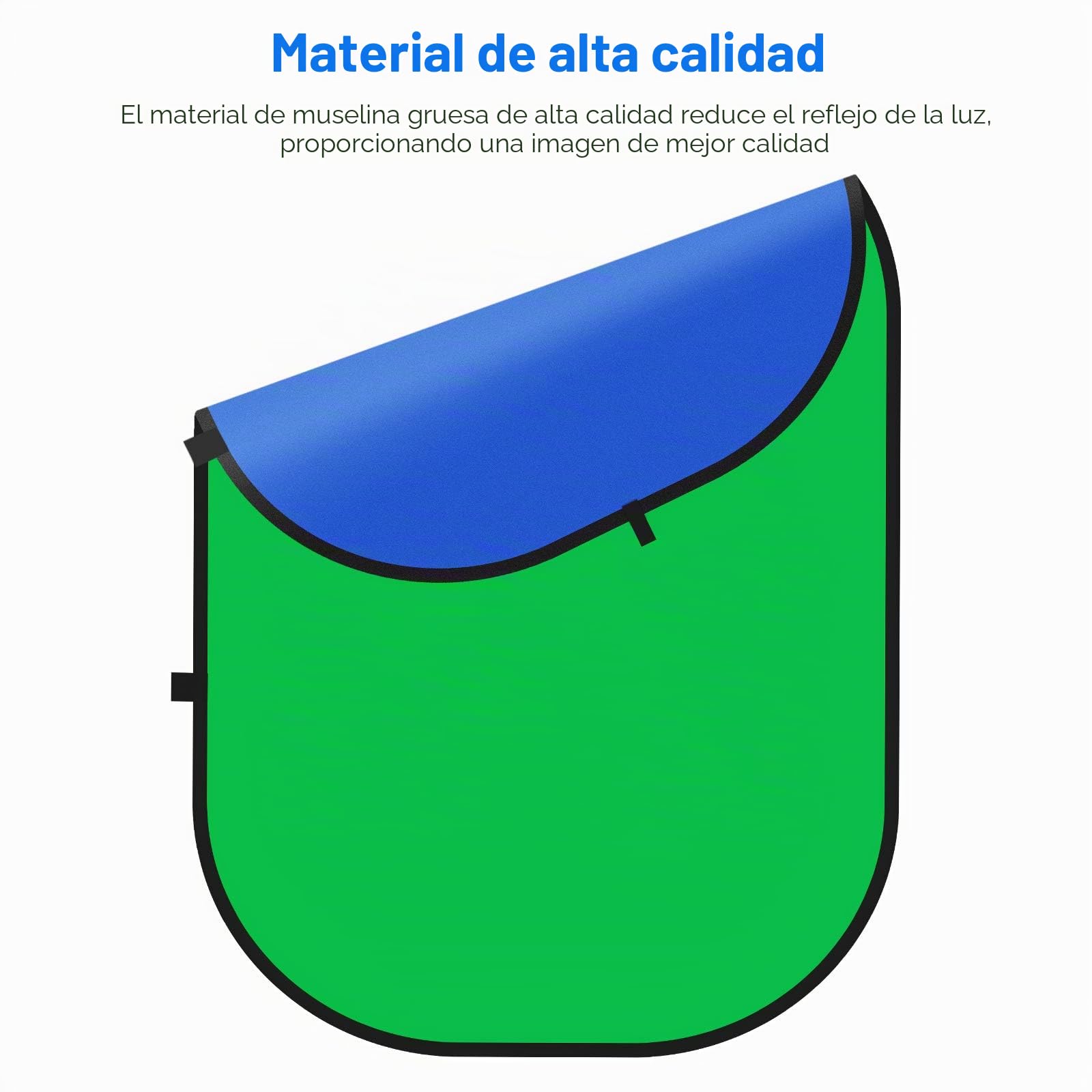 Neewer Fondo Plegable Reversible Chromakey Verde y Azul 150 x 200 cm