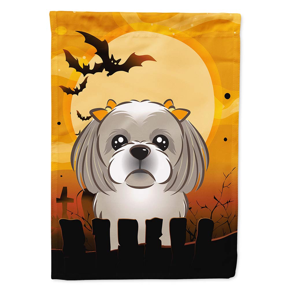 Grand drapeau Shih Tzu Halloween en toile canvas multicolore pour maison et jardin