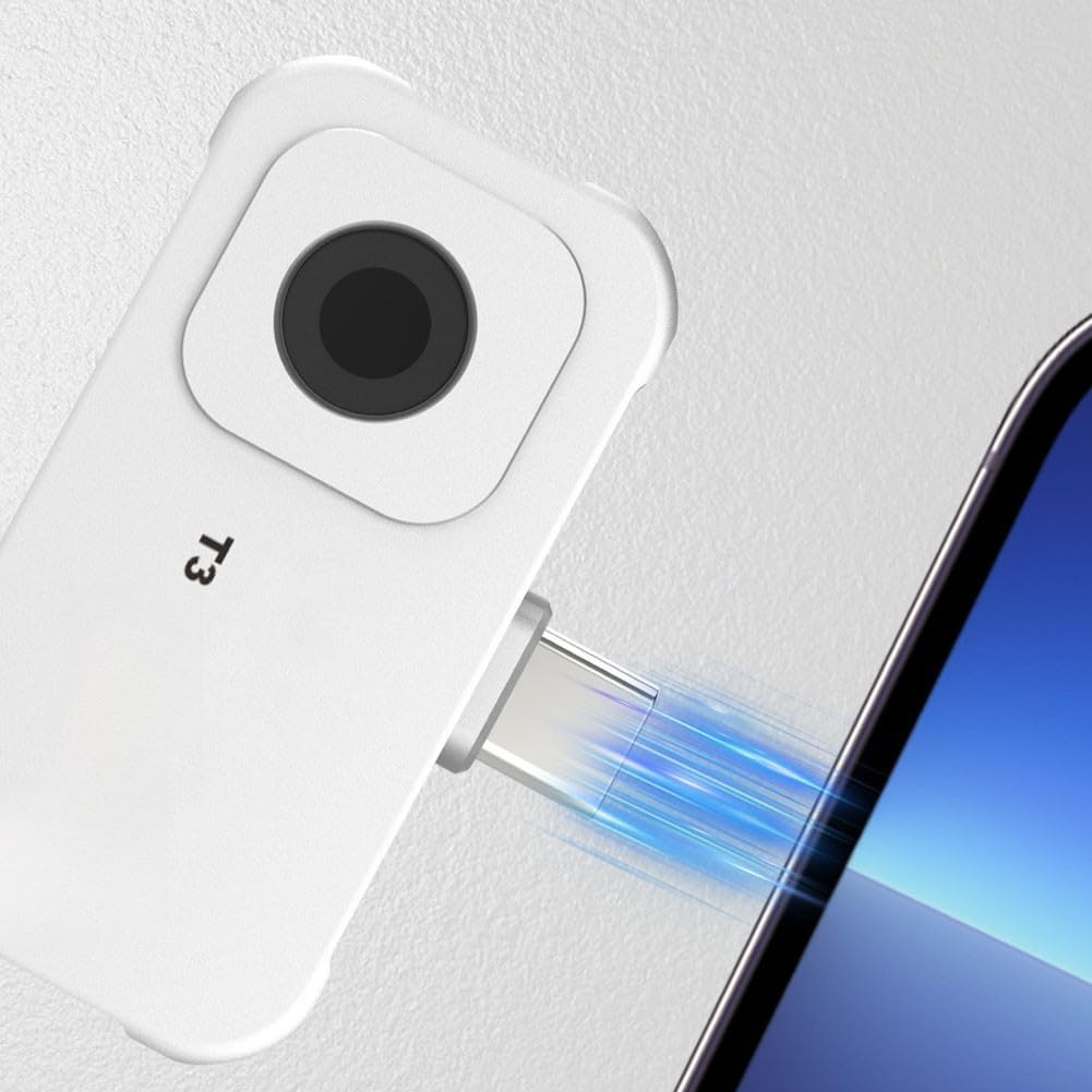 Cámara de imagen térmica T3 para teléfono móvil, resolución de 240 x 240, alta frecuencia de fotogramas de 25 Hz, rango de -20 a 550 C con lente magnética (T3)