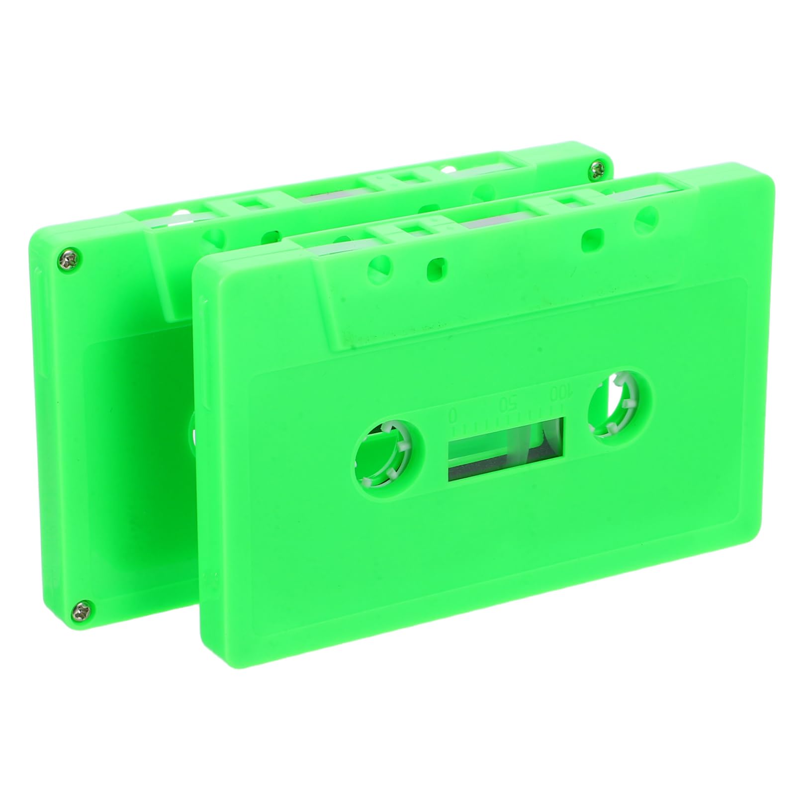 CIYODO 2pcs Retro Cassette Tape Storage Box Organizer Multi Purpose Holder for Blank Audio Tapes User Friendly Design for Vintage Decor and Comprehensive Storage