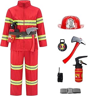 Juego de rol para niños de bombero, juego de tres piezas, juguete escolar, accesorios para campus